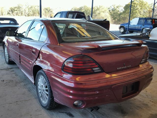 1G2NF52T41M659125 - 2001 PONTIAC GRAND AM S BURGUNDY photo 3