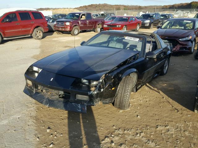 1G1FP23E0ML143343 - 1991 CHEVROLET CAMARO RS BLACK photo 2