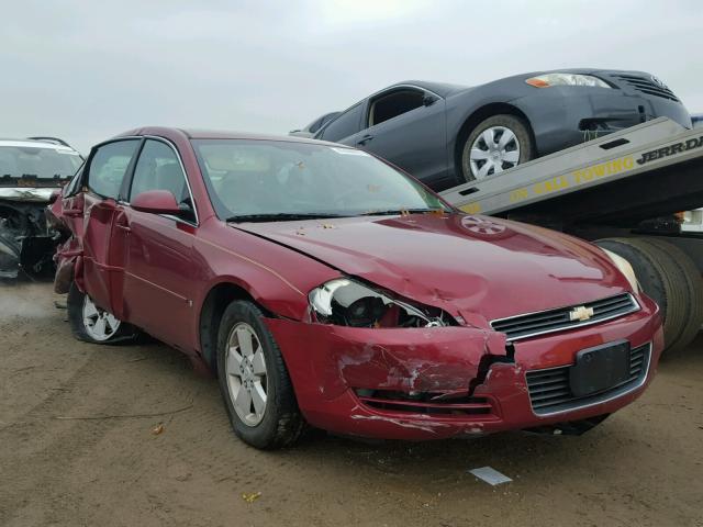 2G1WT58K589194393 - 2008 CHEVROLET IMPALA LT RED photo 1