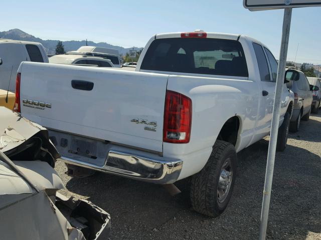 3D7KU28D64G206849 - 2004 DODGE RAM 2500 S WHITE photo 4