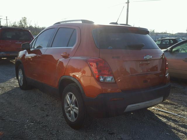 KL7CJLSB0FB140344 - 2015 CHEVROLET TRAX 1LT ORANGE photo 3