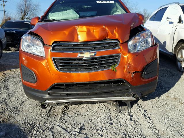 KL7CJLSB0FB140344 - 2015 CHEVROLET TRAX 1LT ORANGE photo 9