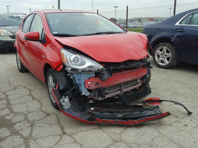 JTDKDTB3XF1086765 - 2015 TOYOTA PRIUS C RED photo 1