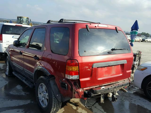 1FMYU03105KB11909 - 2005 FORD ESCAPE XLT MAROON photo 3