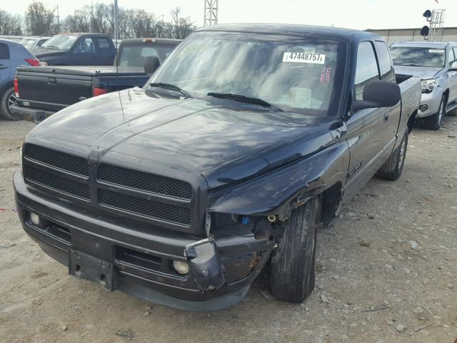 3B7HC13Y9VG804625 - 1997 DODGE RAM 1500 BLACK photo 2