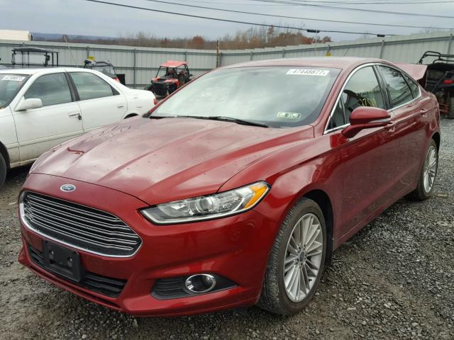 3FA6P0T94FR190397 - 2015 FORD FUSION SE RED photo 2