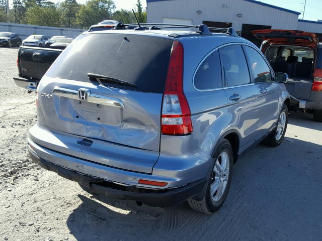 JHLRE3H7XBC013421 - 2011 HONDA CR-V EXL BLUE photo 4