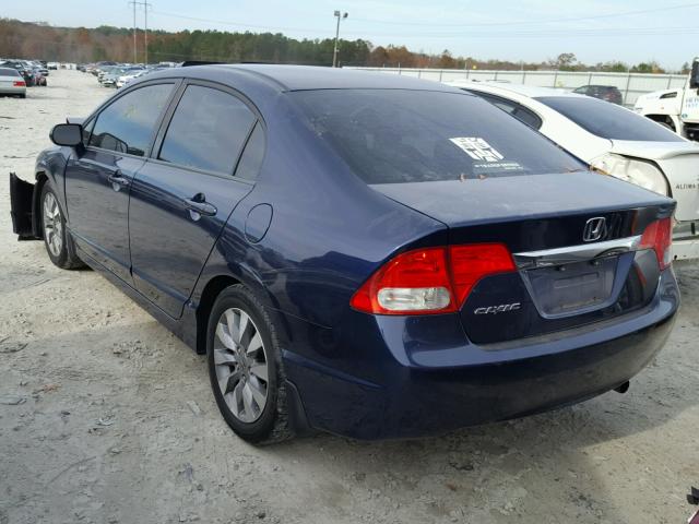 19XFA16819E026668 - 2009 HONDA CIVIC EX BLUE photo 3