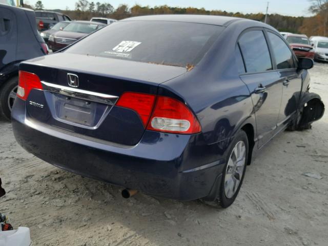 19XFA16819E026668 - 2009 HONDA CIVIC EX BLUE photo 4