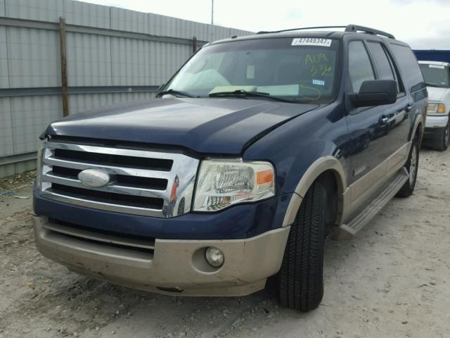 1FMFK17557LA08336 - 2007 FORD EXPEDITION BLUE photo 2