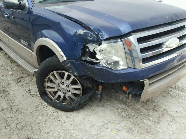 1FMFK17557LA08336 - 2007 FORD EXPEDITION BLUE photo 9