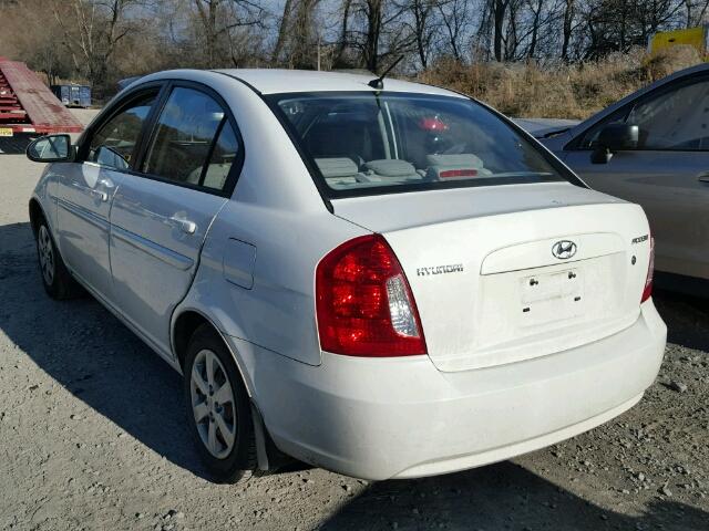 KMHCN46C19U331789 - 2009 HYUNDAI ACCENT GLS WHITE photo 3