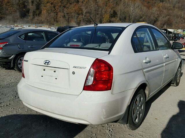 KMHCN46C19U331789 - 2009 HYUNDAI ACCENT GLS WHITE photo 4