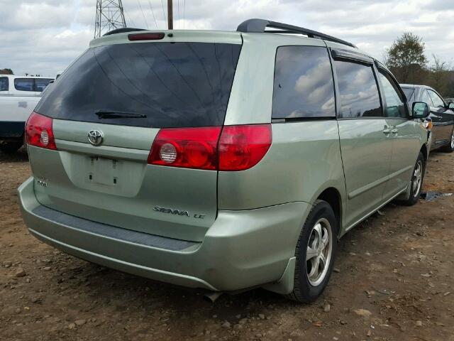 5TDZK23C69S264207 - 2009 TOYOTA SIENNA CE GREEN photo 4