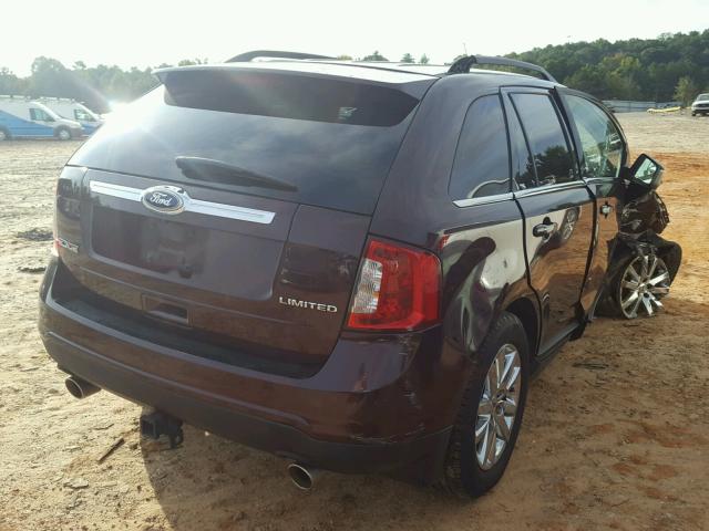 2FMDK3KC8BBA51800 - 2011 FORD EDGE LIMIT BURGUNDY photo 4