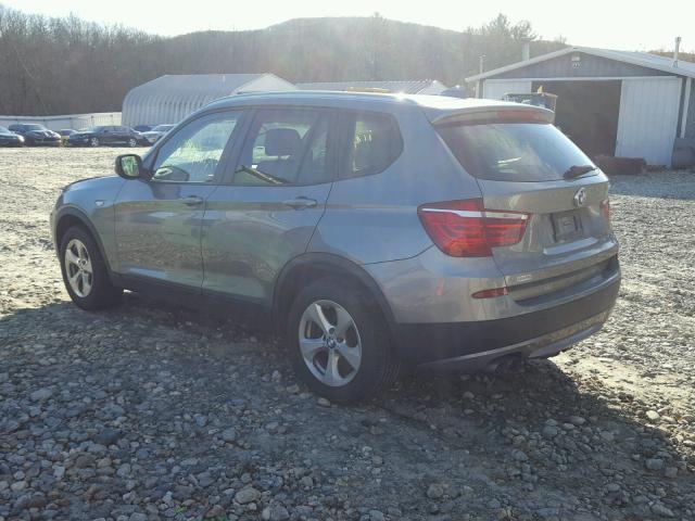 5UXWX5C58CL718889 - 2012 BMW X3 XDRIVE2 GRAY photo 3