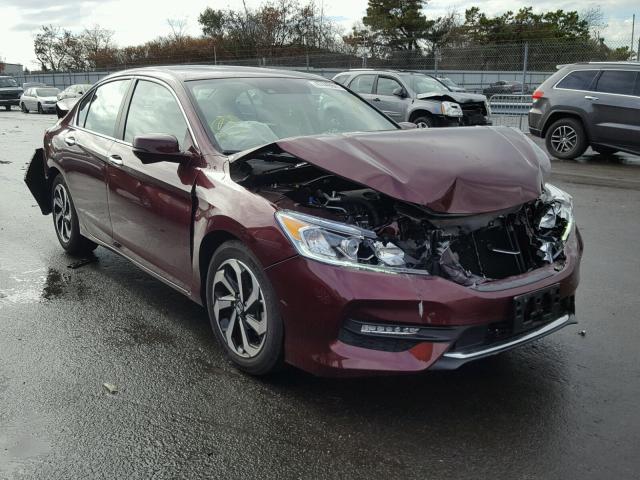 1HGCR2F91HA064530 - 2017 HONDA ACCORD EXL BURGUNDY photo 1