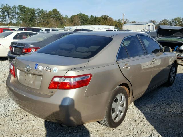 4T1BE46K97U509691 - 2007 TOYOTA CAMRY NEW GOLD photo 4