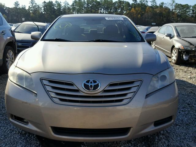4T1BE46K97U509691 - 2007 TOYOTA CAMRY NEW GOLD photo 9