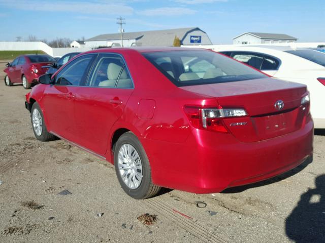 4T1BF1FK3EU833616 - 2014 TOYOTA CAMRY L RED photo 3