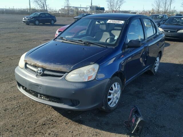 JTDBT123140332483 - 2004 TOYOTA ECHO BLUE photo 2