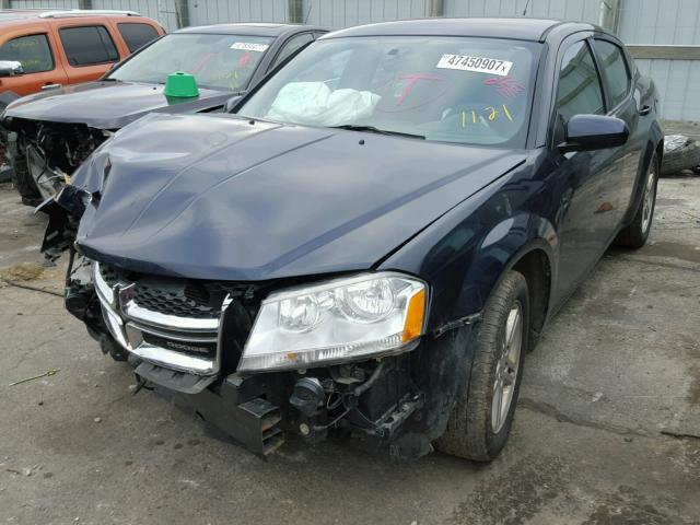 1B3BD1FB3BN528151 - 2011 DODGE AVENGER MA BLUE photo 2