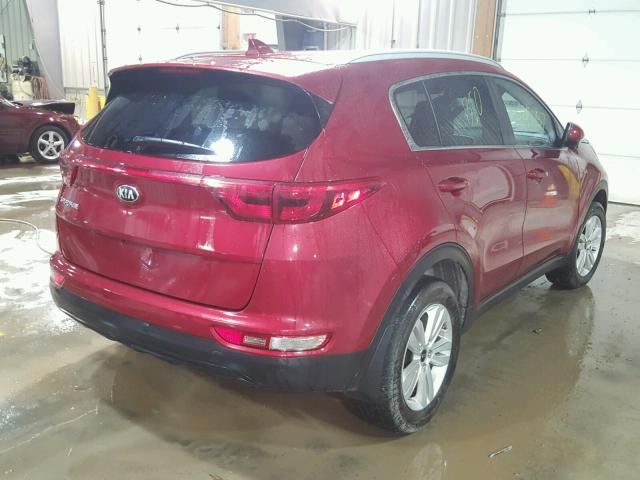 KNDPMCAC2H7177813 - 2017 KIA SPORTAGE L RED photo 4