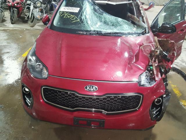 KNDPMCAC2H7177813 - 2017 KIA SPORTAGE L RED photo 7