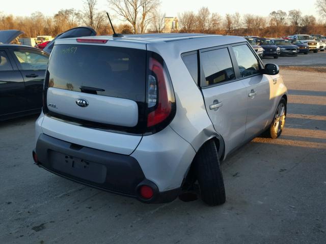 KNDJP3A54E7719455 - 2014 KIA SOUL + SILVER photo 4