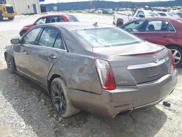 1G6AU5S81E0173285 - 2014 CADILLAC CTS VSPORT BROWN photo 3