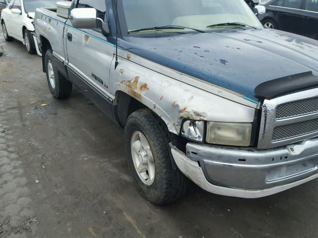 1B7HC16Y7VS103618 - 1997 DODGE RAM 1500 GREEN photo 9