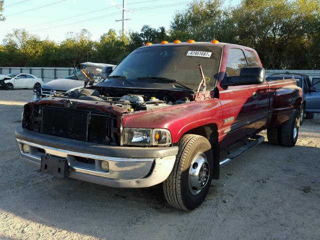 1B7MC33651J246788 - 2001 DODGE RAM 3500 BURGUNDY photo 2