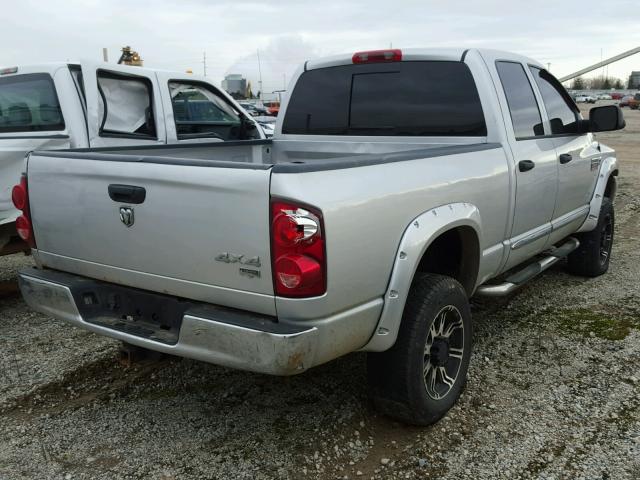 1D7KS28A87J615126 - 2007 DODGE RAM 2500 S SILVER photo 4