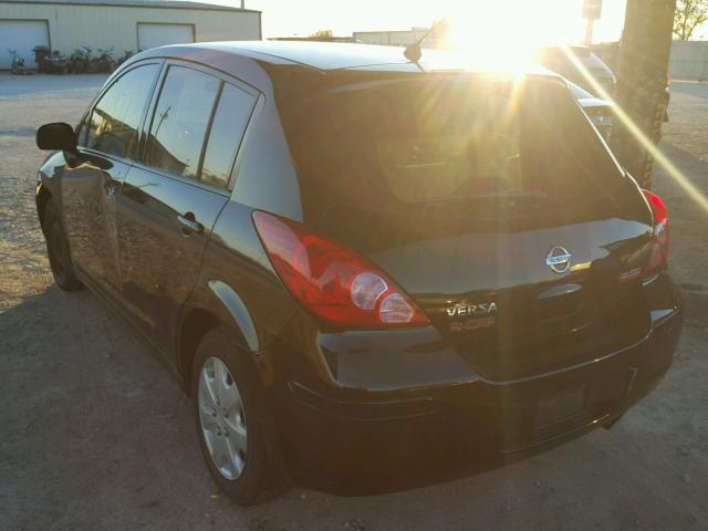 3N1BC13E39L368334 - 2009 NISSAN VERSA S BLACK photo 3