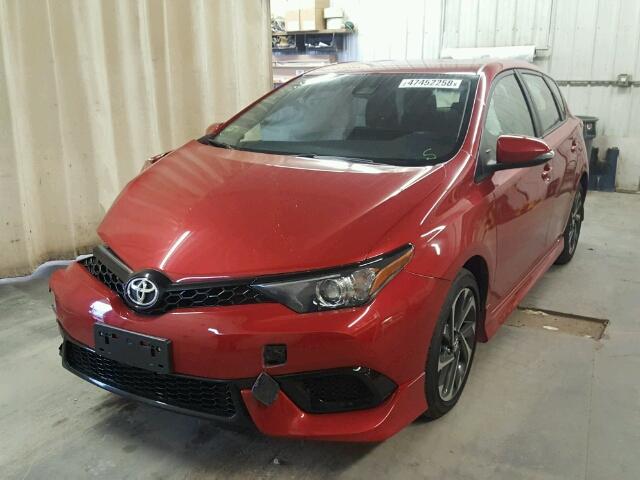 JTNKARJE2HJ541329 - 2017 TOYOTA COROLLA IM RED photo 2