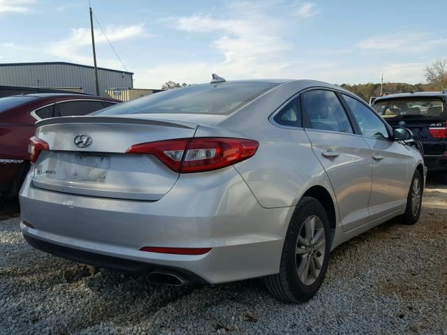 5NPE24AF0GH353197 - 2016 HYUNDAI SONATA SE SILVER photo 4