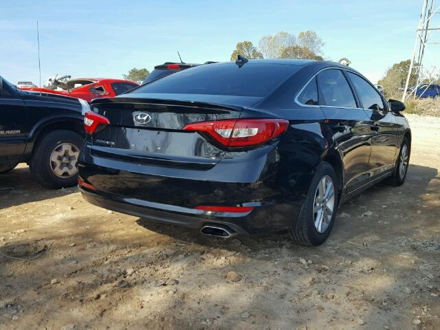 5NPE24AF7FH144375 - 2015 HYUNDAI SONATA SE BLACK photo 4