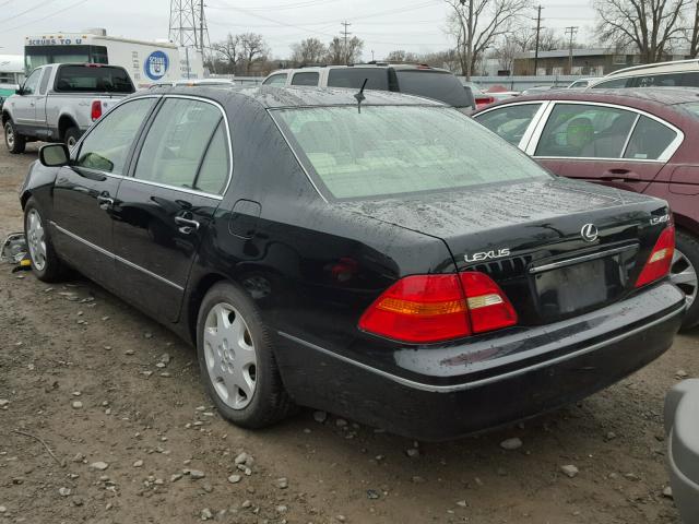 JTHBN30F630103619 - 2003 LEXUS LS 430 BLACK photo 3