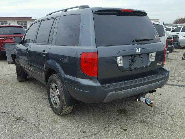 5FNYF18575B032539 - 2005 HONDA PILOT EXL CHARCOAL photo 3