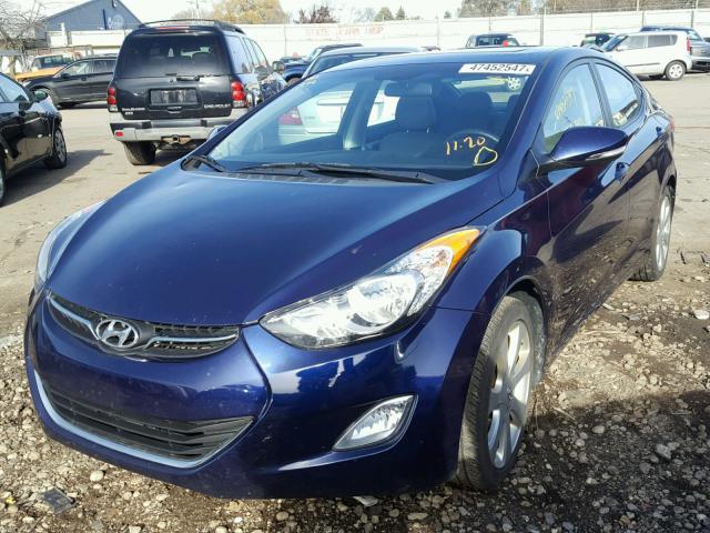 5NPDH4AEXBH048154 - 2011 HYUNDAI ELANTRA GL BLUE photo 2