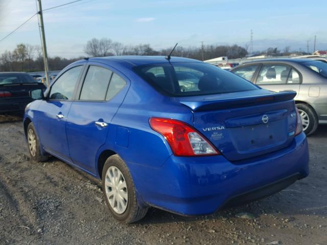 3N1CN7AP6FL823226 - 2015 NISSAN VERSA S BLUE photo 3