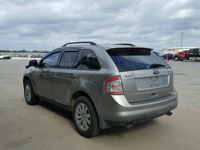 2FMDK38C68BB34125 - 2008 FORD EDGE SEL SILVER photo 3