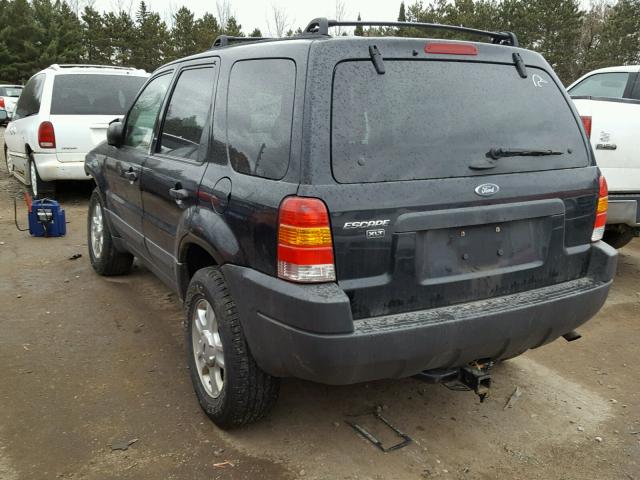 1FMYU93103KC34160 - 2003 FORD ESCAPE XLT BLACK photo 3