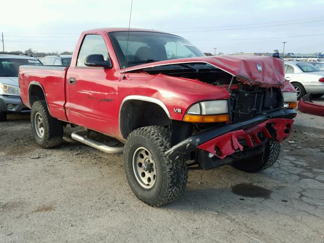 1B7GG26X1VS282851 - 1997 DODGE DAKOTA RED photo 1