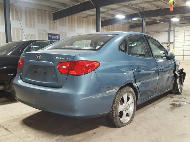 KMHDU46D27U084005 - 2007 HYUNDAI ELANTRA GL BLUE photo 4