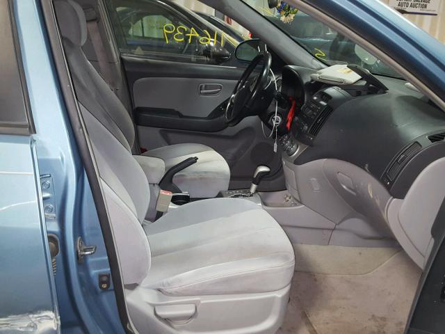 KMHDU46D27U084005 - 2007 HYUNDAI ELANTRA GL BLUE photo 5