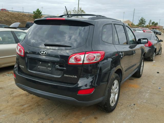 5XYZH4AG6BG089475 - 2011 HYUNDAI SANTA FE S BLACK photo 4