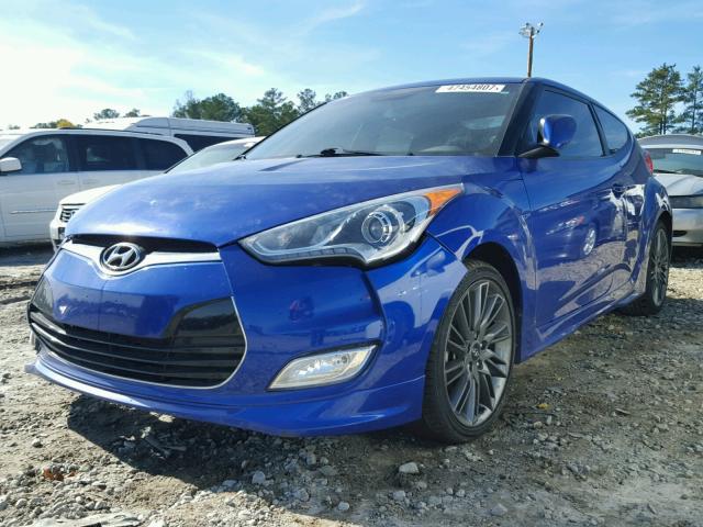 KMHTC6AD0DU156753 - 2013 HYUNDAI VELOSTER B PURPLE photo 2