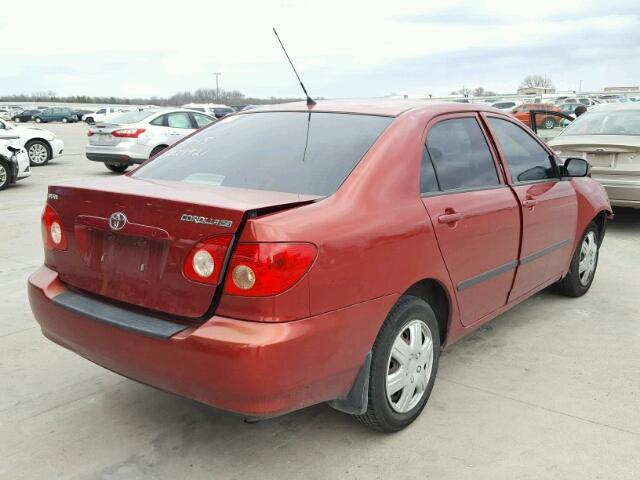 1NXBR32E68Z026837 - 2008 TOYOTA COROLLA CE RED photo 4