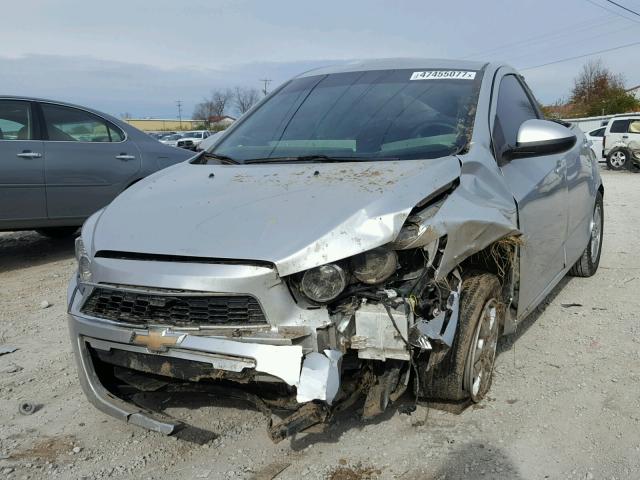 1G1JC5SH8E4223214 - 2014 CHEVROLET SONIC LT SILVER photo 2